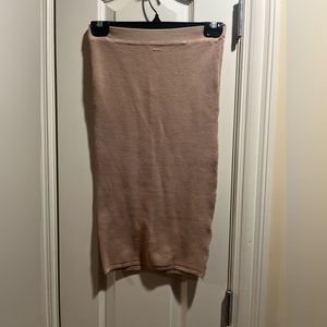 Olivaceous Nude Bodycon Pencil Skirt